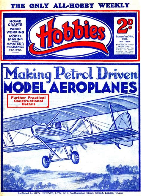 Filemaking Petrol Driven Model Aeroplanes Hobbies No1980 Hw 1933 09