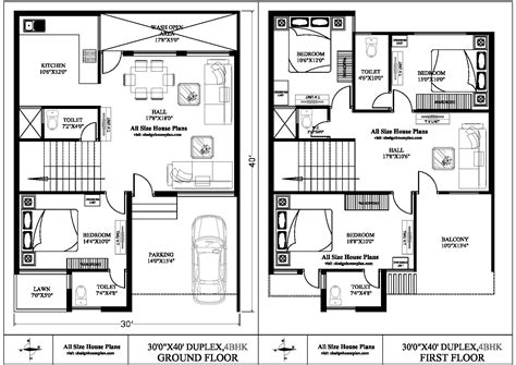 East Facing House Vastu Plan 30x40 Duplex