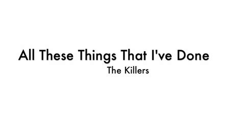 All These Things That Ive Done The Killers Cover Youtube