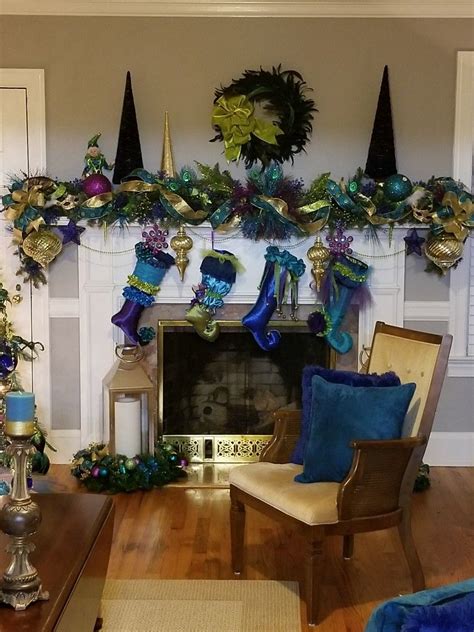 Looking for fantastic budget christmas decorating ideas? Rich jewel tones, velvet and satin stockings enhance the ...