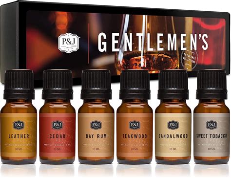 Gentlemen S Set Of 6 Premium Grade Fragrance Oils Leather Sweet
