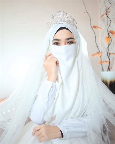 Gaun Pengantin Muslimah Syari Bercadar Beautifull Pengantin Bercadar Cantik Info Terupdate