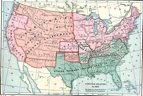Us Map 1861