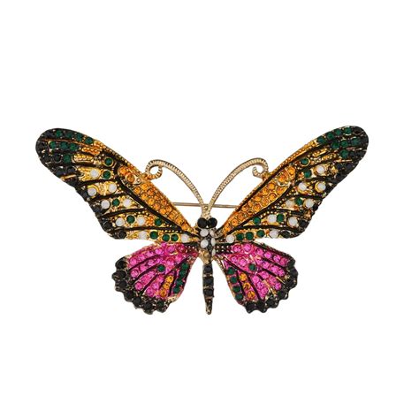 Misscycy Vintage Colorful Insect Butterfly Brooches For Women Luxurious