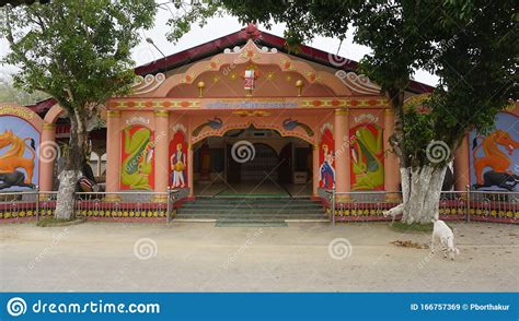 A Place Of Worship Name `namghar` In The Indian State Of Assam Stock Image Image Of Assamese