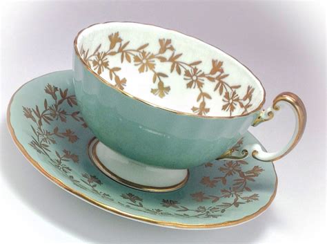 Aynsley Fine English Bone China Footed Tea Cup And Saucer Tea Cups