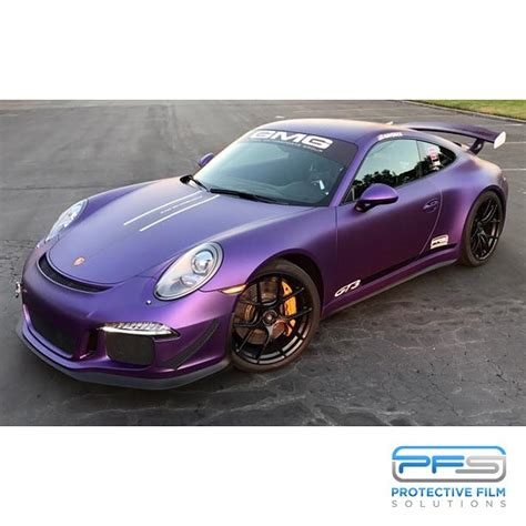Porsche Gt 3 Wrapped In Avery Sw Matte Purple Metallic Vinyl