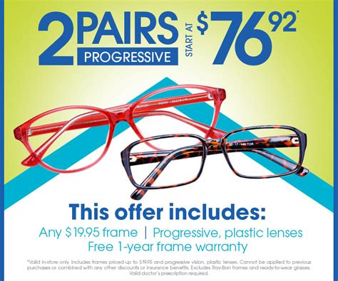 We did not find results for: Eyemart Express - 2/76.92: Includes $19.95 frames and plastic Progressive lenses. This offer ...
