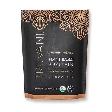 Truvani Plant Based Protein Powder Chocolate 236 Ounces Holly Hill