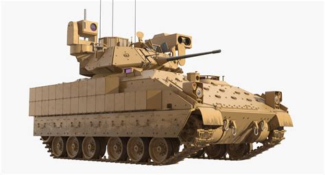 3d Bradley M2a3 Tank Model