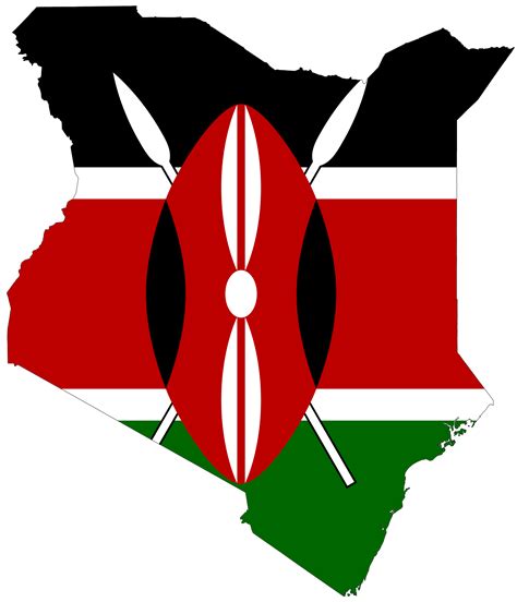 Kenyan Flag Embedded In The Map Of Kenya Kenyan Flag Flags Of The