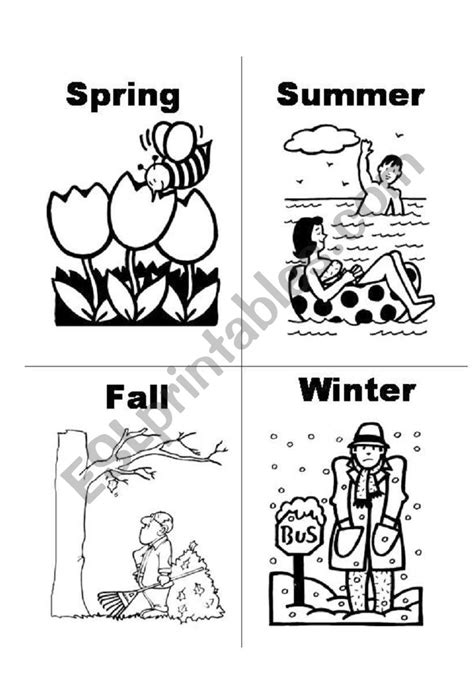 Spring Summer Fall Winter Esl Worksheet By Beretrujillo