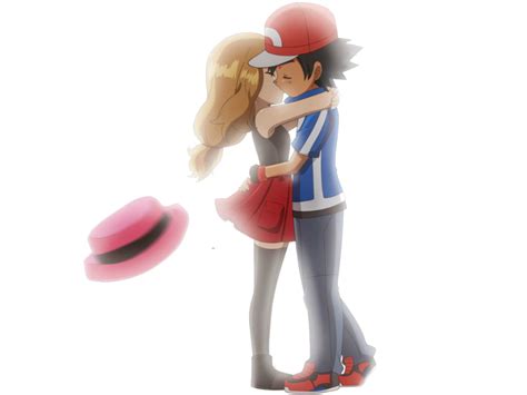 Ash And Serena Kiss By Stuanimeart On Deviantart
