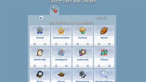 The Screenshot Shows Different Types Of Items In An Item Selection