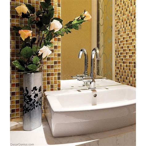 2020 popular 1 trends in home & garden, home improvement, tools, lights & lighting with home mosaic and 1. DecorGenius Amber Brown Mosaic Bathroom Floor Tile Home ...