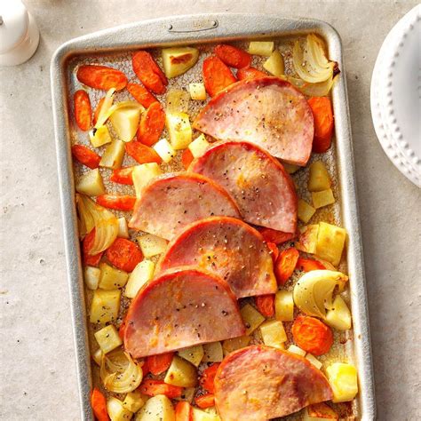 Sliced Ham With Roasted Vegetables Recipe How To Make It
