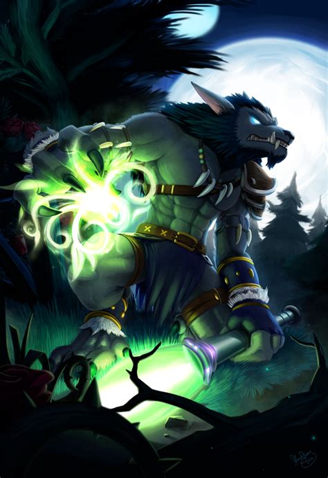Worgen Feral Druid Of The Claw By Sonicolas From World Of Warcraft