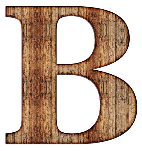 Wooden Capital Letter B Transparent Png Stickpng