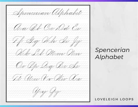 Beginners Guide To The Spencerian Script Tutorial — Loveleigh Loops