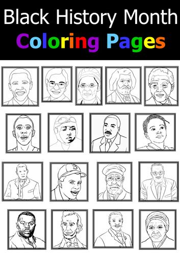 Black History Month Coloring Pages Teaching Resources