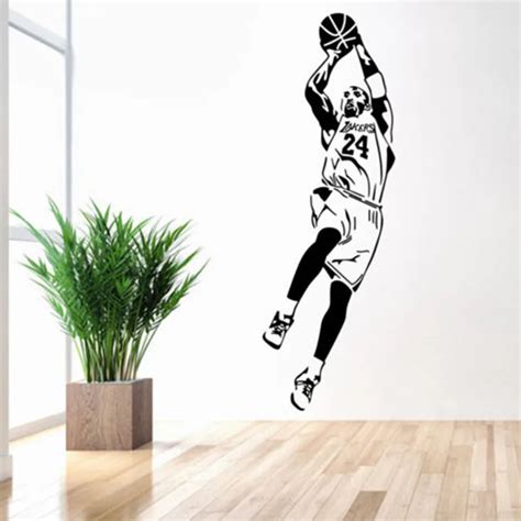 Classic Attractive Wallpaper Basketball Player Wall Sticker Home In