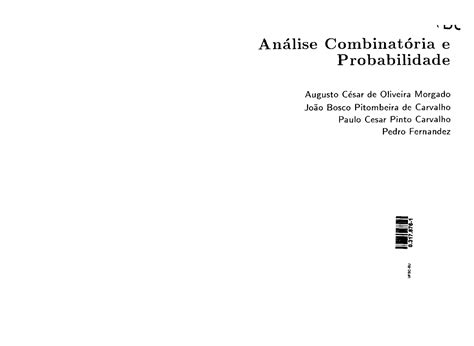 Análise Combinatória E Probabilidade Morgado