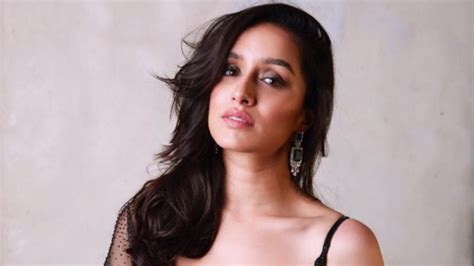 Shraddha Kapoor In A Black Kresha Bajaj Crop Top And Skirt