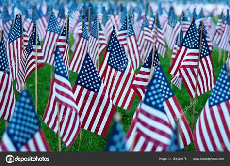 American Flags On Memorial Day Stock Photo By ©byelikova 151460878