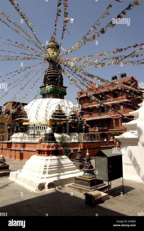 Nepal Kathmandu Kathesimbhu Stupa Stock Photo Alamy