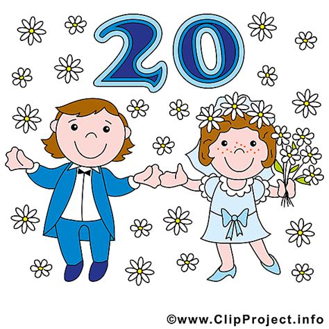 Geheiratet haben wir, mit freunden, essen und viel bier, und weil die feier prima war, nehmen wir die gelegenheit wahr und laden euch nochmals ein, unsere lieben gäste zu sein. 20 ans anniversaire mariage clipart - Anniversaires de ...