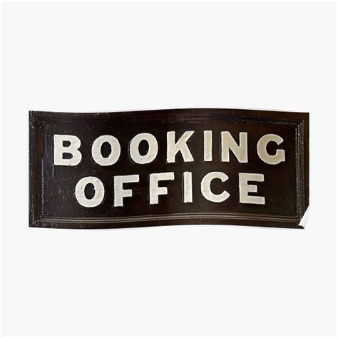 Vintage Railway Booking Office Sign Poster By Scenebyrail Redbubble