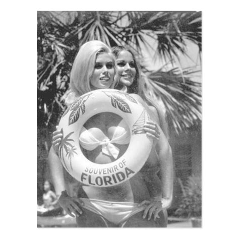 Florida Vintage Bikini Girls Photo Postcard Travel Zazzle Com