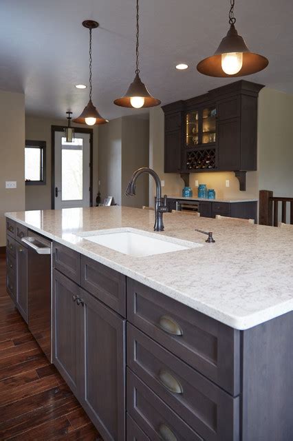 Modular kitchen design with kitchen being one of the most used part of the home, everyone deserves a glamorous modular kitchen design (किचन की डिजाइन) which let's them enjoy spending time in. HanStone Quartz Countertop in "Indian Pearl"
