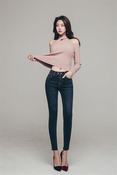 Korean Cute Sexy Pretty Park Jung Yoon Jeans Set 24112017