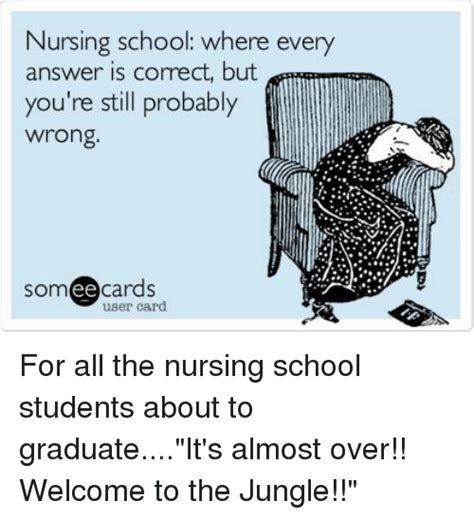 Laugh out loud with zazzle today! Nursing School Where Every Answer Is Conrect but You're Still Probably Wrong SOm Ee Cards User ...