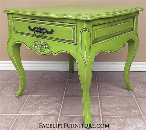 End Tables Painted Glazed And Distressed Green