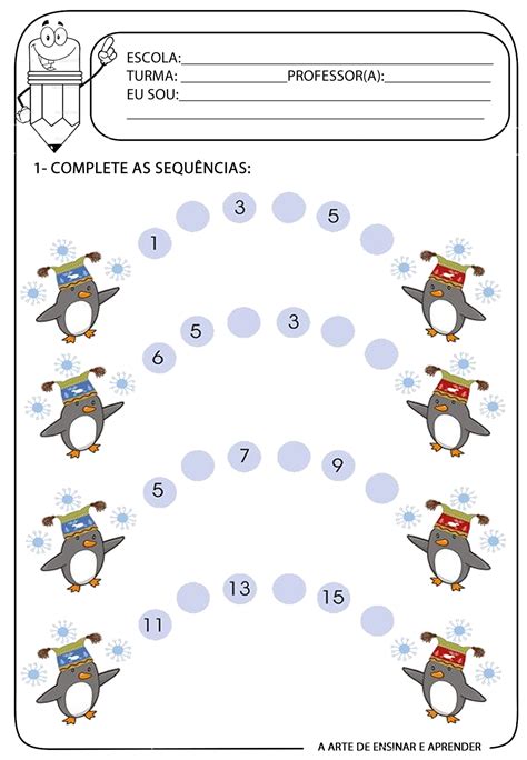 Atividade Pronta Sequência Numérica A Arte De Ensinar E Aprender