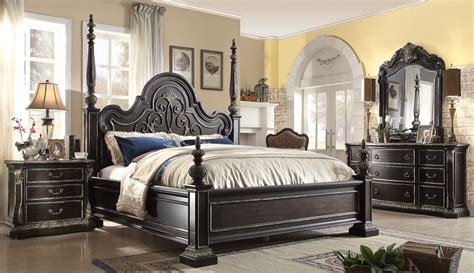 Discontinued ashley furniture ashley furniture bedroom sets. Matteo Gothic Style 4-pc California King Bed Set In Ebony ...