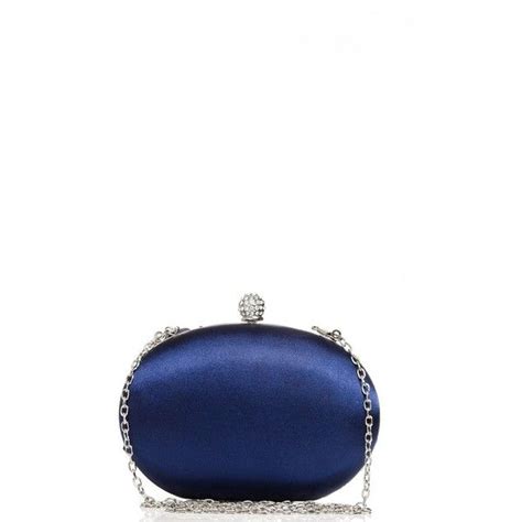 Quiz Navy Embellished Oval Clutch Bag 38 Liked On Polyvore Featuring