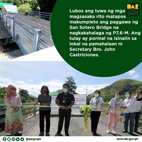Ang San Sotero Bridge Ay Naipatupad Ng Dar Sa Ilalim Ng Programang