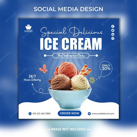 Premium Vector Special Delicious Ice Cream Social Media Banner Post