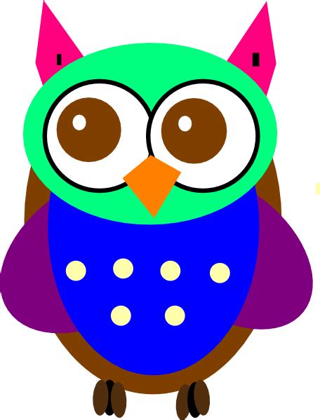 Colorful Baby Owl Clip Art At Vector Clip Art Online