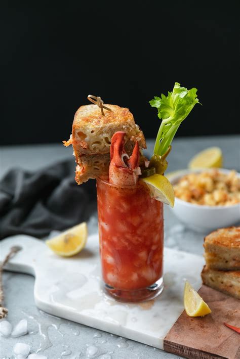 Old Bay Bloody Marys With Lobster Mac And Cheese Grilled Cheese
