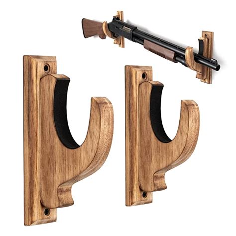 buy dgwjsu gun rack wall mount solid wood gun racks for wall hold up and display shotgun rifle