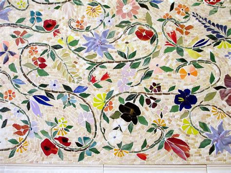 Free glass craft patterns in a variety of styles and specialties, from spectrum glass. Glass Mosaic Floral Mural | Designer Glass Mosaics