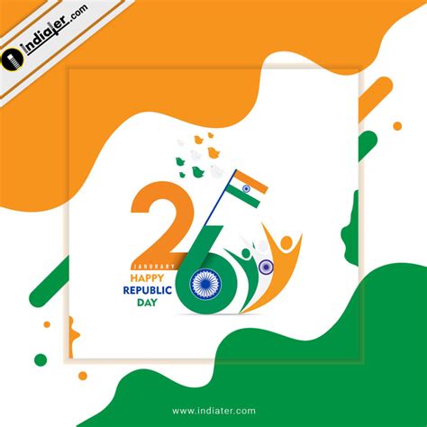 26 January Republic Day Modern Greetings Card Design Indiater