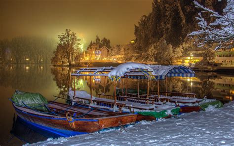 Nature Beach Bled Boats Cool Houses Ice Lake