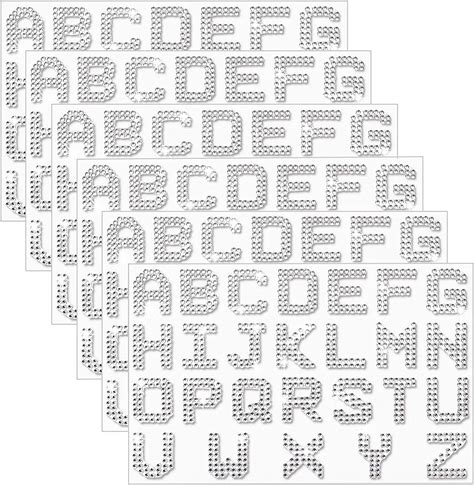 Aixoom 156 Pieces Rhinestone Letters Stickers Large Glitter Bling