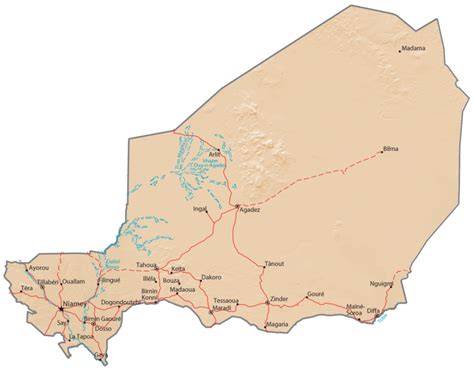 Map Of Niger Gis Geography
