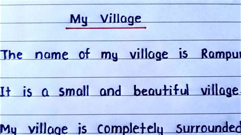 My Village Essay Essay On My Village My Village Paragraph My